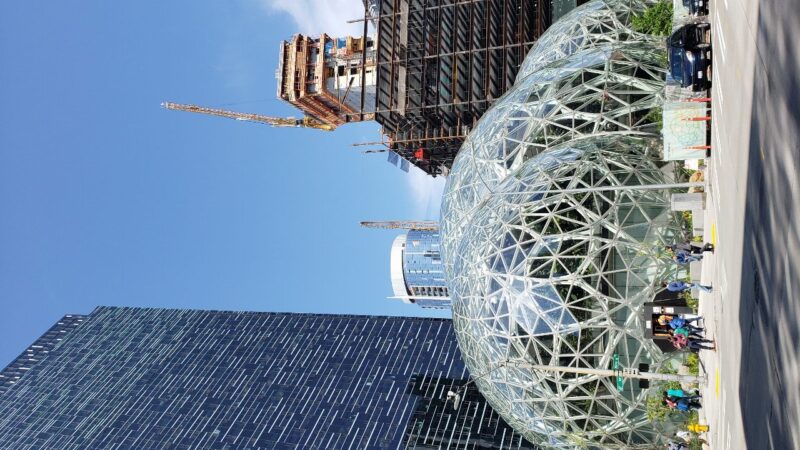 Amazon Spheres glass domes at the Seattle headquarters campus