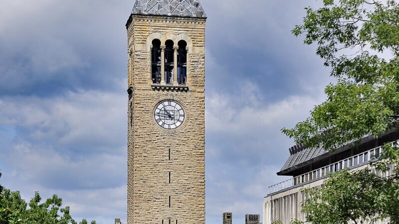 McGraw Tower clock tower on the Cornell University campus